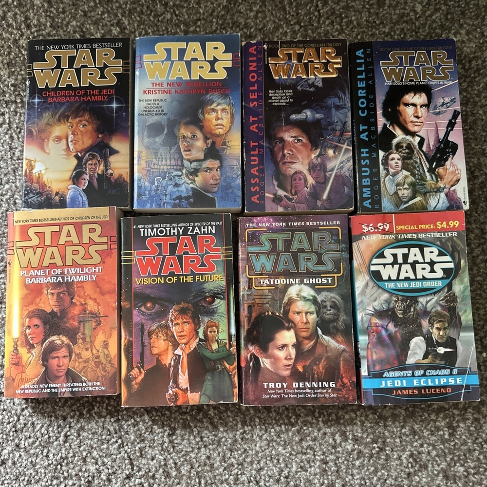 Star Wars Paperback Book Lot of 8 Timothy Zahn Legends Expanded Universe Sci-Fi